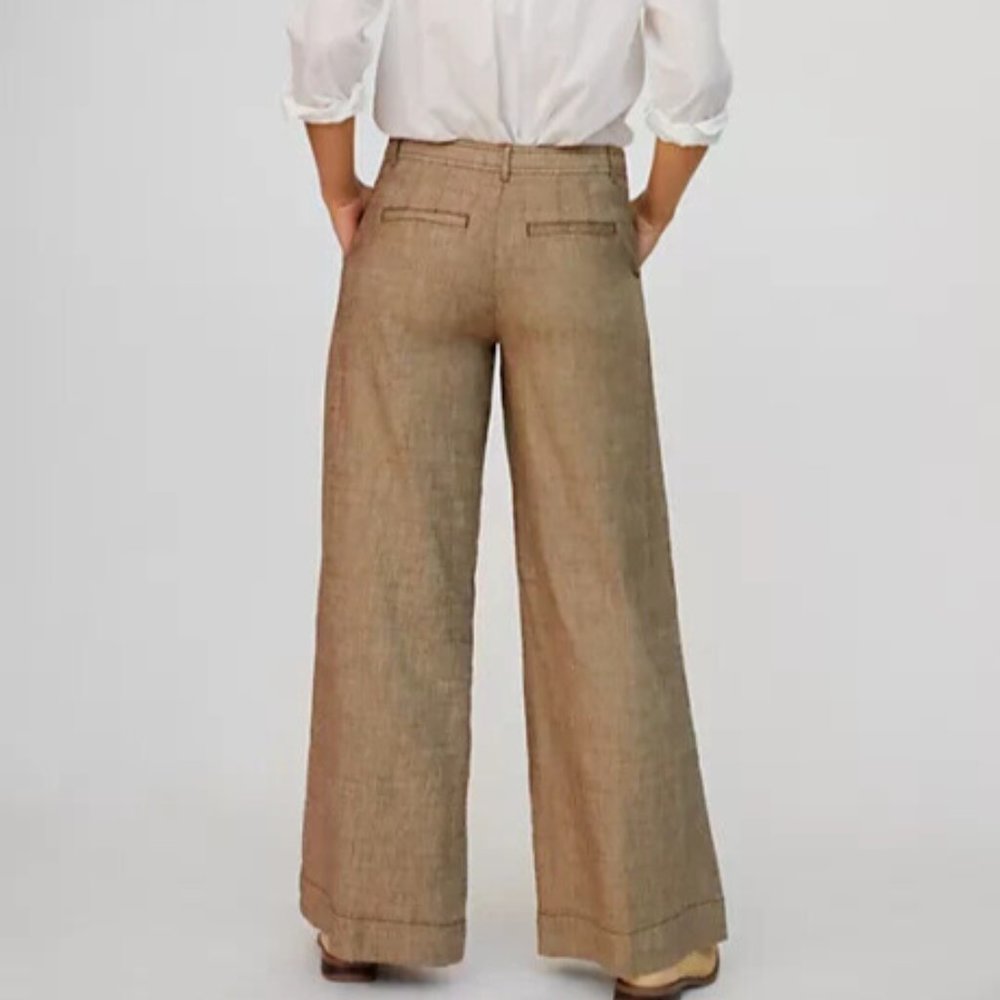 Anthropologie Wide-Leg Trousers in Tan - Picture 5 of 10